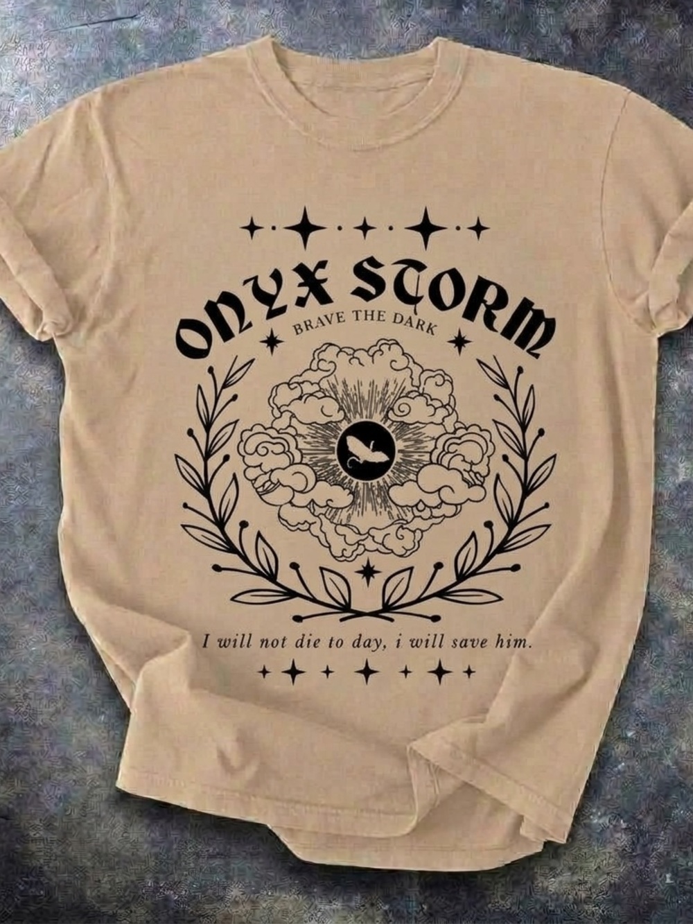 Onyx Storm Beige Graphic Tee - Sand Unisex